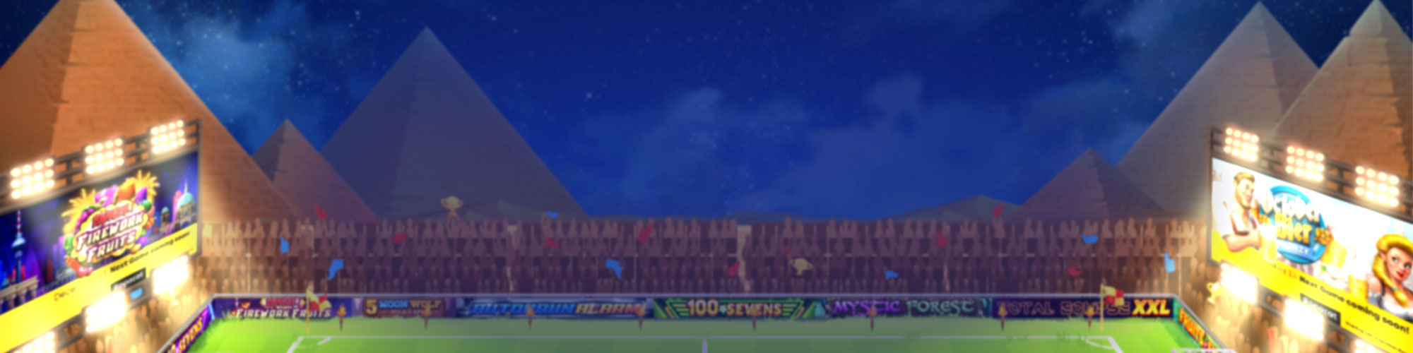 Spielhintergrund mit einem Fußballstadion