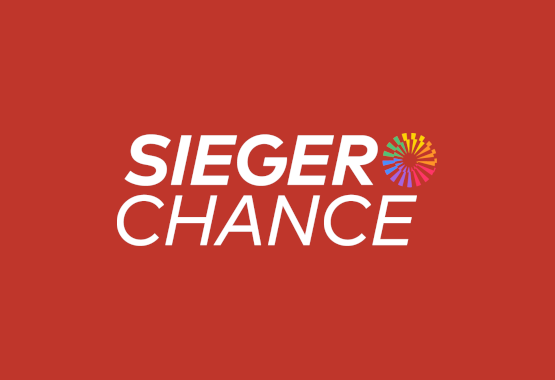 Logo Sieger-Chance auf rotem Hintergrund