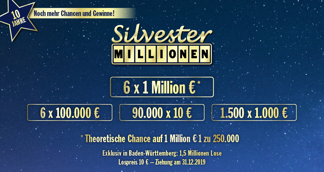 Gewinnzahlen Silvester Millionen 2019 - LOTTO Baden-Württemberg