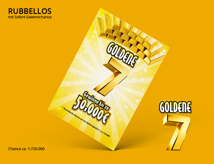 Goldene 7 Rubbellos mit SofortGewinnchance LOTTO BadenWürttemberg