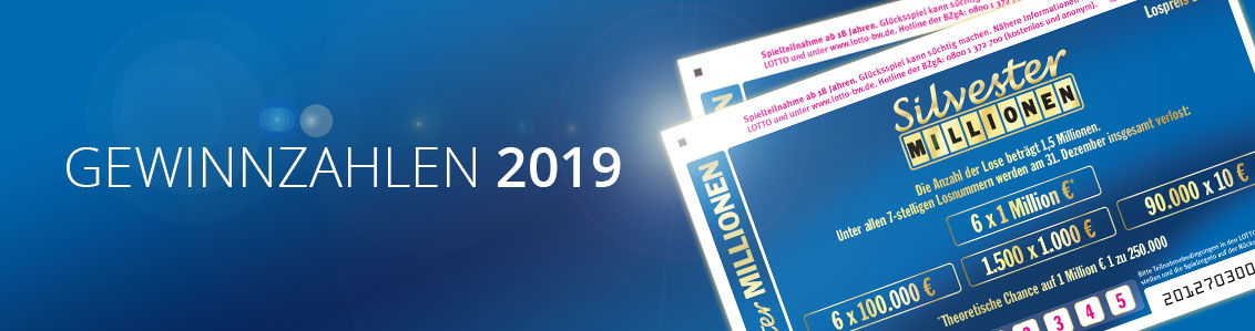 Gewinnzahlen Silvester Millionen 2019 - LOTTO Baden-Württemberg